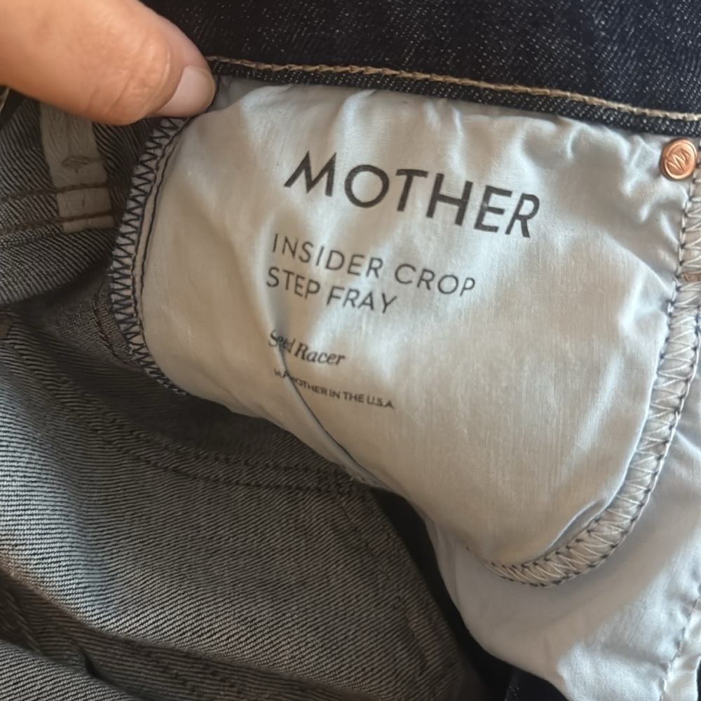 MOTHER • Insider Crop Step Fray Speed Racer High Waisted Size 24 - Picture 6 of 10